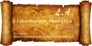 Liebenberger Amarilla névjegykártya